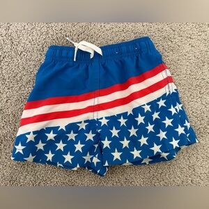 Chubbies Kids Toddler Red, White, and Blue Swim Trunks Size 2T